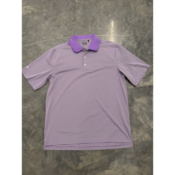 Ping Other - Ping Performance Striped Purple/Gray Short Sleeved Golf Polo Shirt Men's Large
